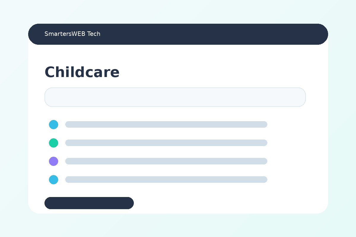 Childcare website concept — mobile customer journey
