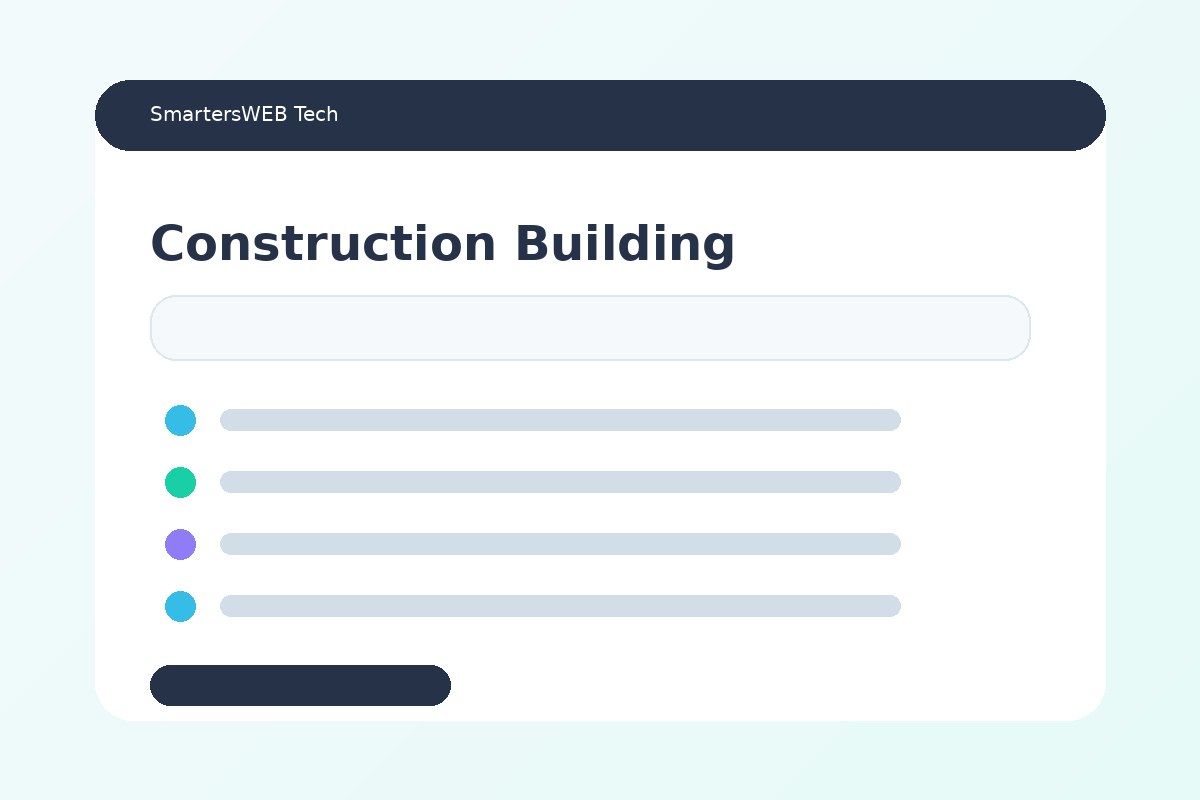Construction & Building website concept — mobile customer journey