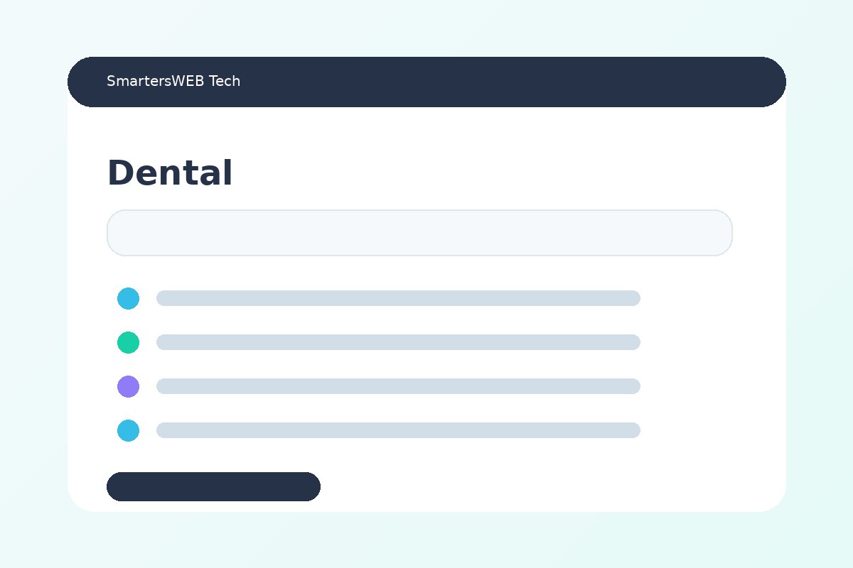 Dental website concept — mobile customer journey
